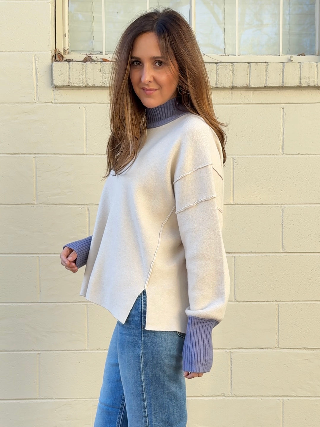 Entro | Clara Mock Neck Sweater | Sweetest Stitch Boutique Richmond