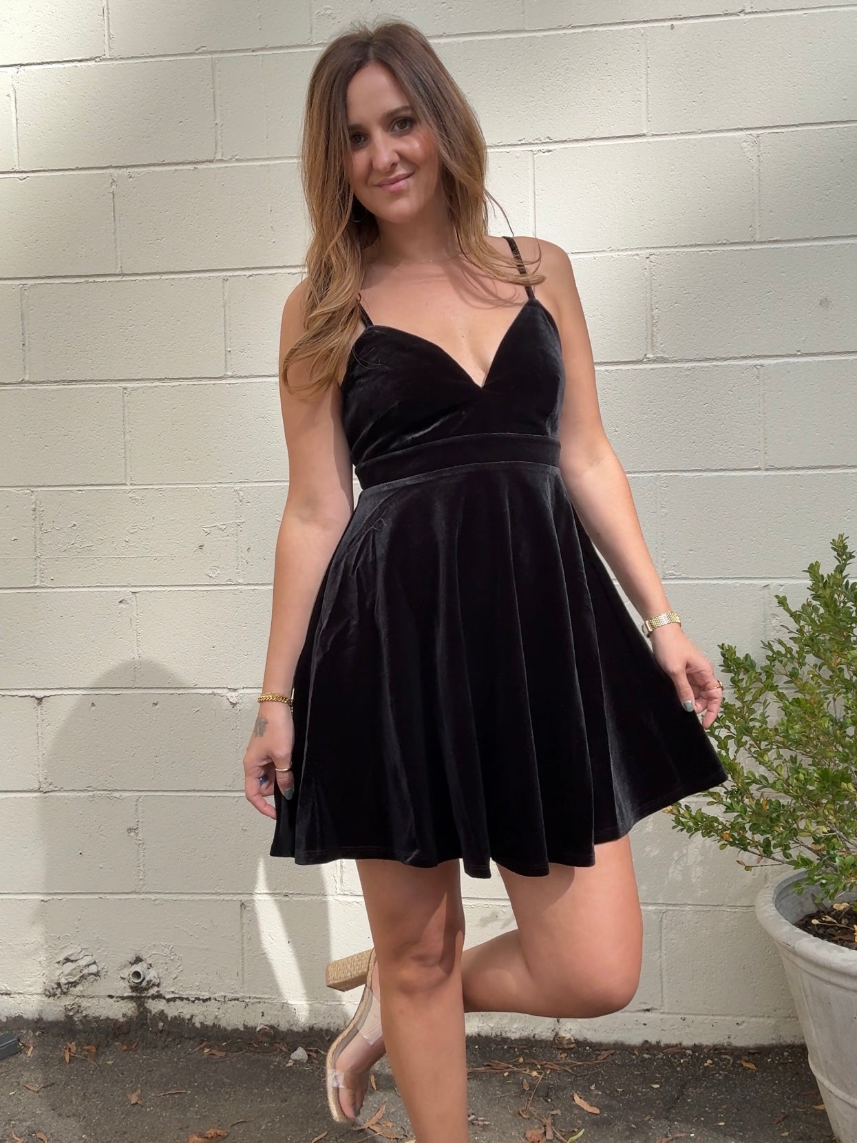 ASTR The Label | Dauphine Velvet Mini Skater Dress | Sweetest Stitch