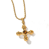 Sahira Jewelry | Ophelia Cross Necklace | Sweetest Stitch Boutique