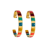 St. Armands Designs | Striped Hoop Earrings | Sweetest Stitch
