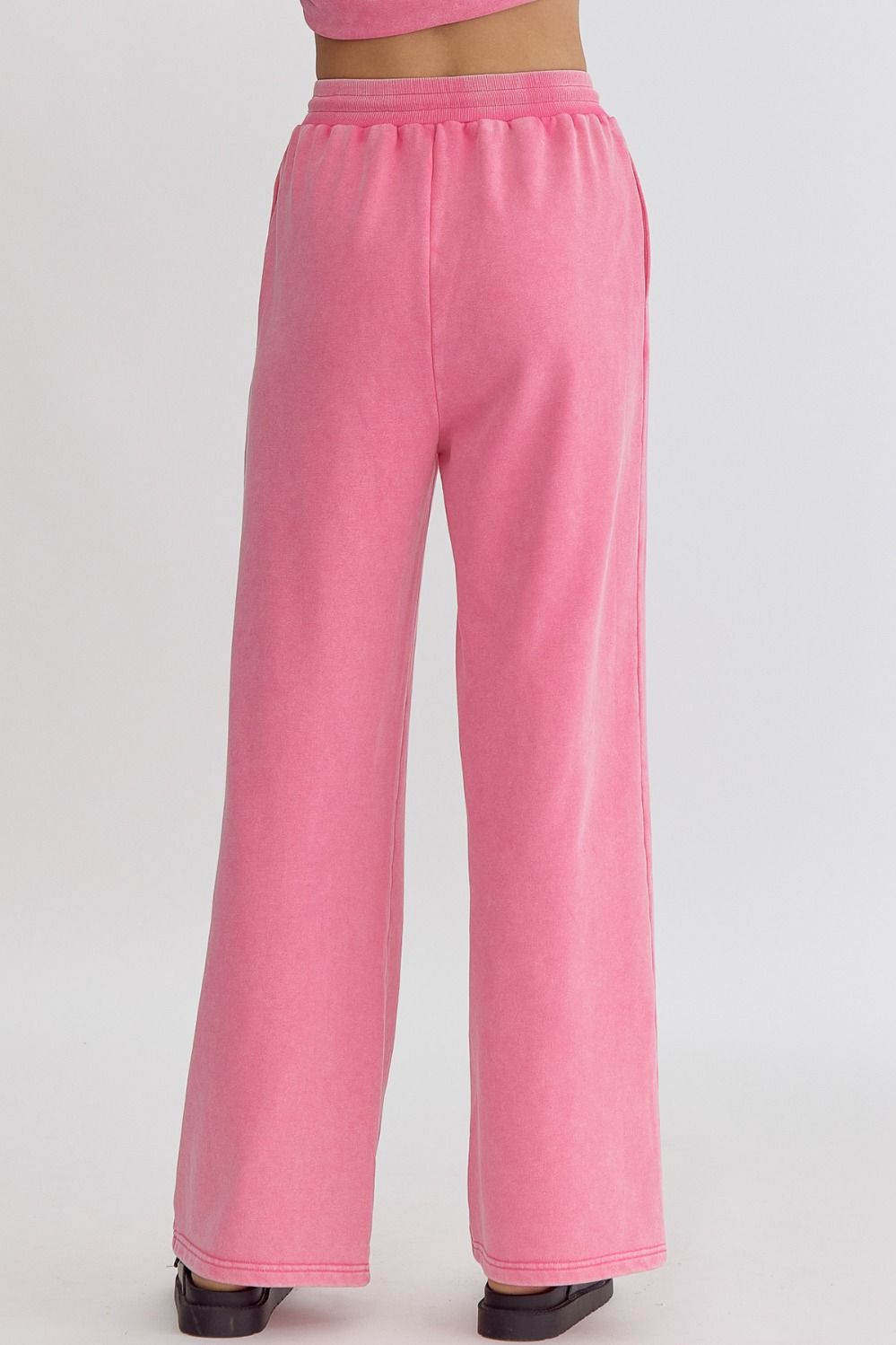 Entro | Pink Wide Leg Sweatpants | Sweetest Stitch Shop Bottoms