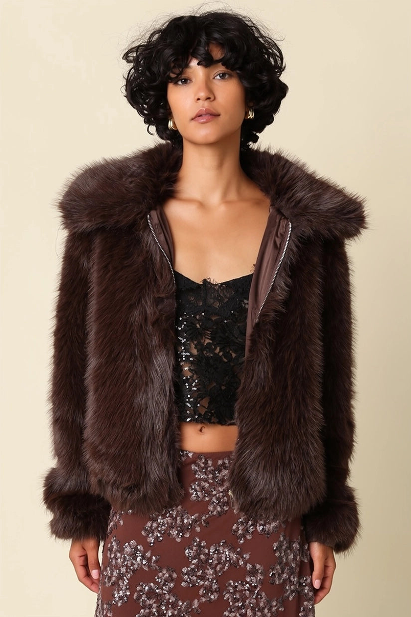 Olivaceous | Jenna Faux Fur Jacket | Sweetest Stitch Boutique RVA