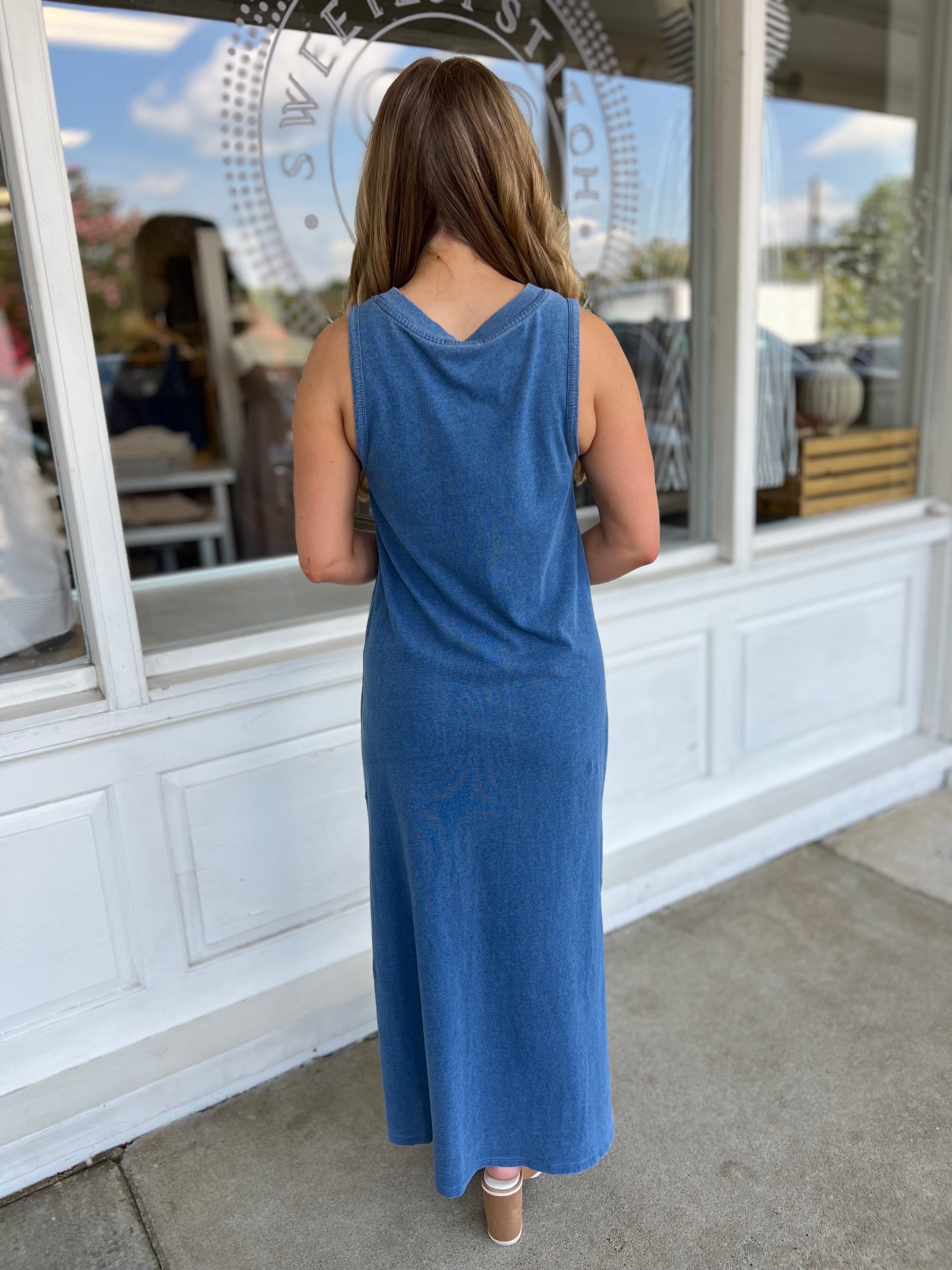 Z Supply | Palisades Jersey Denim Dress | Sweetest Stitch