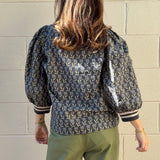 Rowan Printed Zip Front Top