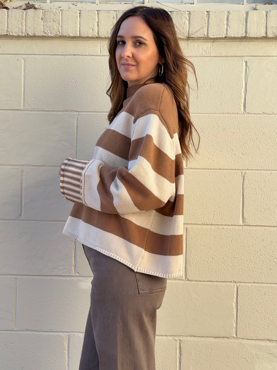 Miou Muse | Striped Wrap Me Up Sweater | Sweetest Stitch Boutique
