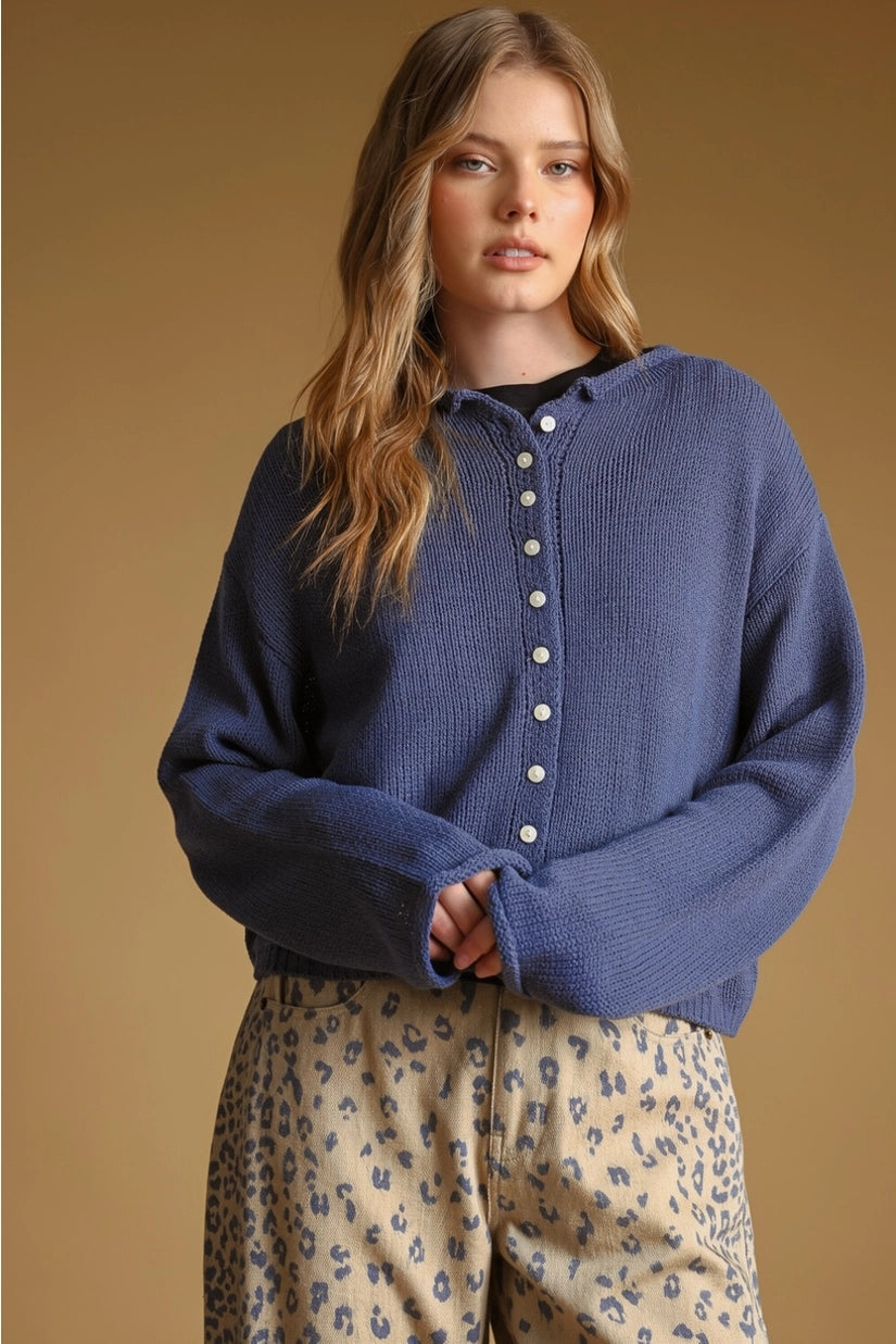 Miou Muse | Gina Cardigan - Nightfall | Sweetest Stitch Boutique RVA