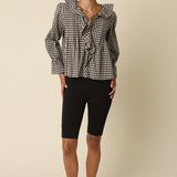 Olivaceous | Hazel Gingham Blouse - Black | Sweetest Stitch Boutique