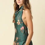 Olivaceous | Reagan Floral Halter Top | Sweetest Stitch Boutiqure RVA