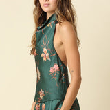 Olivaceous | Reagan Floral Halter Top | Sweetest Stitch Boutiqure RVA
