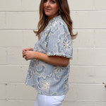 THML | Annalise Striped V-Neck Blouse | Sweetest Stitch Boutique