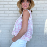 Entro | Monica Sleeveless Button Up Top | Sweetest Stitch
