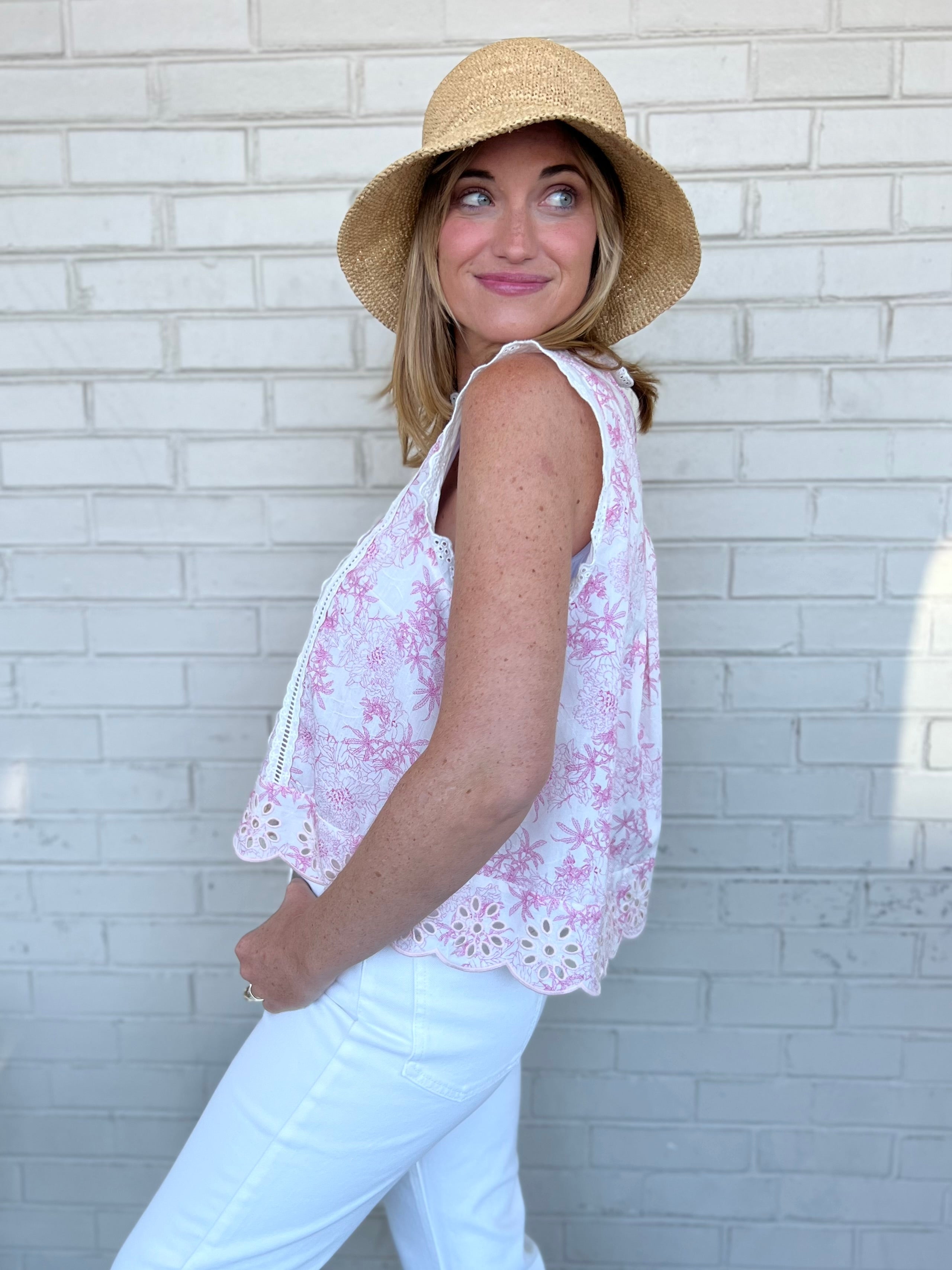 Entro | Monica Sleeveless Button Up Top | Sweetest Stitch