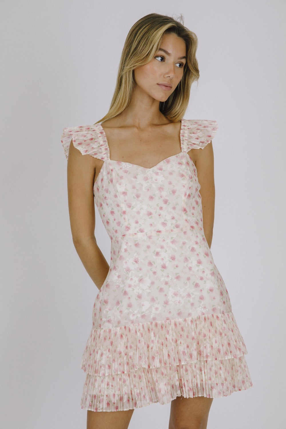 Dress Forum | Pink Floral Mini Dress | Sweetest Stitch Richmond