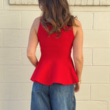 Fore | Dani Peplum Knit Top | Sweetest Stitch Boutique Richmond