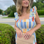 Promesa | Crystal Ruffle Strap Midi Dress | Sweetest Stitch Boutique