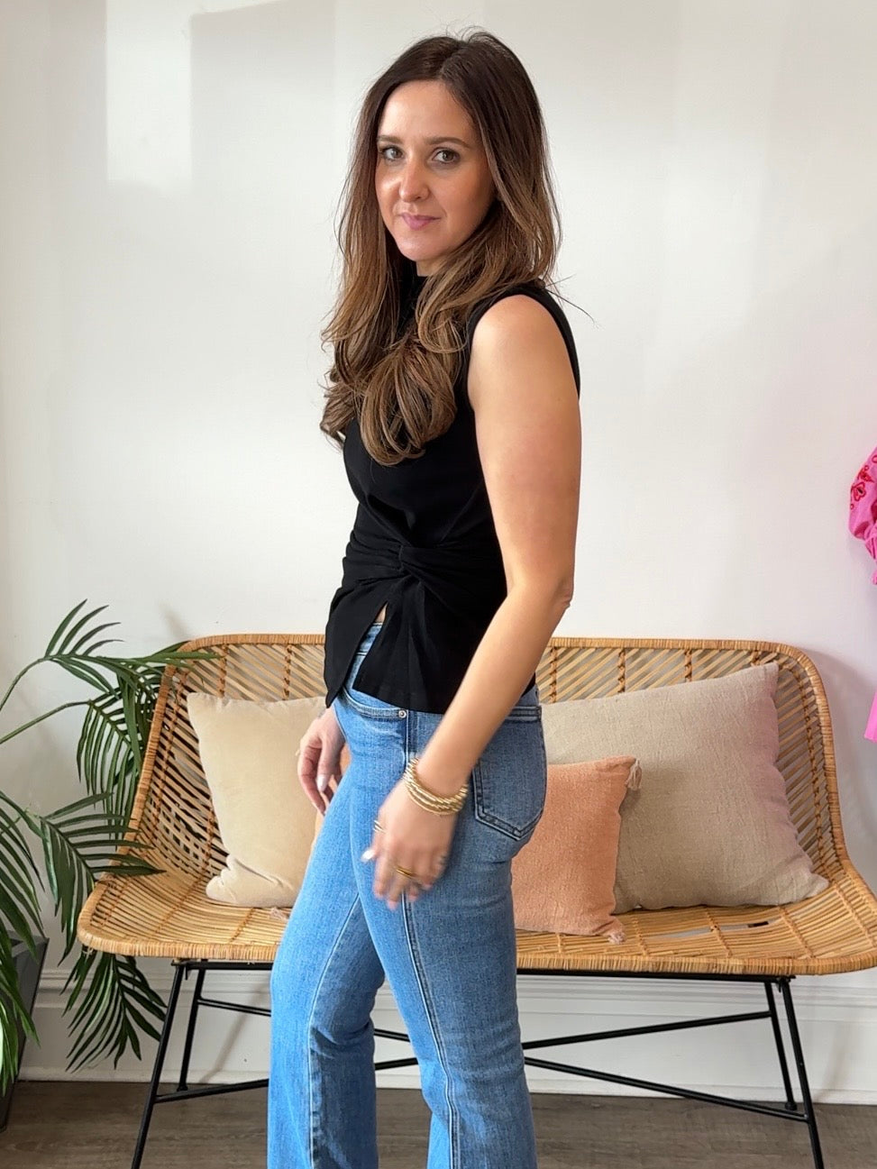 Mod Ref | Josephine Sleeveless Twist Front Top | Sweetest Stitch RVA