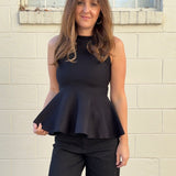 Fore | Dani Peplum Knit Top | Sweetest Stitch Boutique Richmond