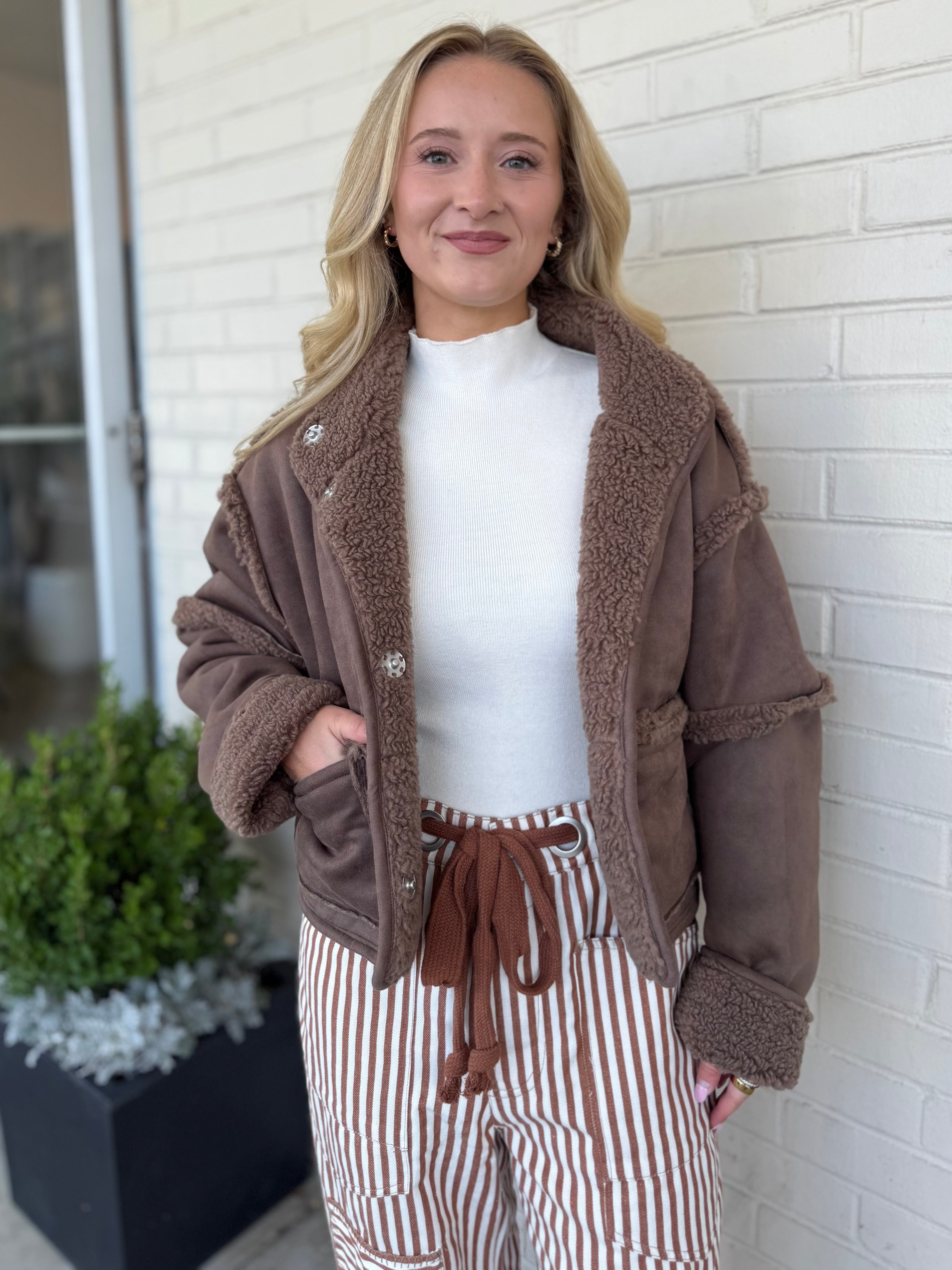 Miou Muse | Sally Sherpa Reversible Jacket | Sweetest Stitch