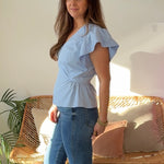 Current Air | Hailey Flutter Sleeve Blouse | Sweetest Stitch Boutique