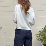 Miou Muse | Short Sleeve Knit Top - Off White | Sweetest Stitch RVA