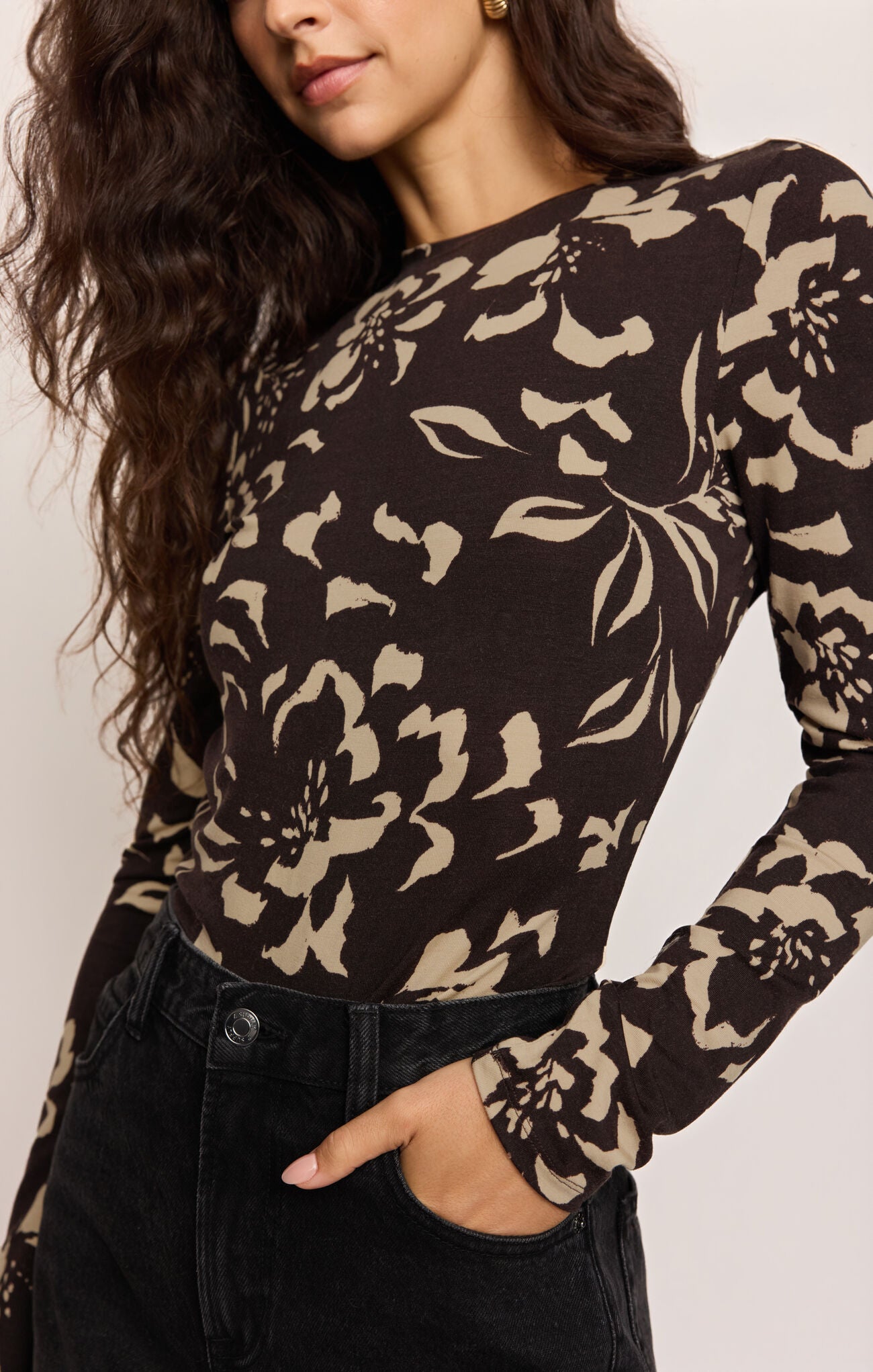 Z Supply | Onyx Floral Long Sleeve Top | Sweetest Stitch Boutique RVA