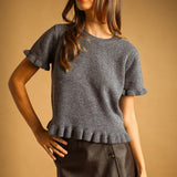 Miou Muse | Jess Ruffle Hem Sweater | Sweetest Stitch Boutique RVA