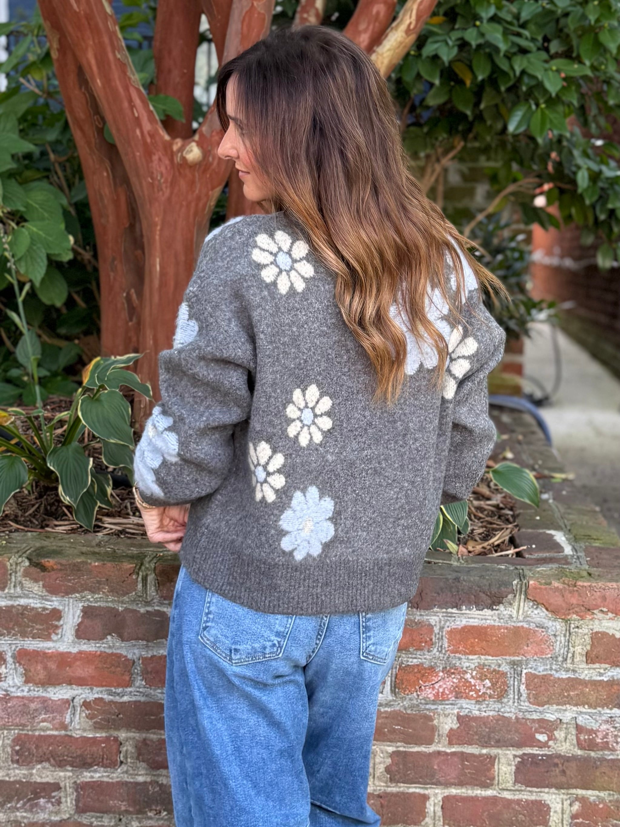 Current Air | Mckenna Flower Sweater | Sweetest Stitch Boutique