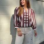 Entro | Carrie Brown Striped Top | Sweetest Stitch Boutique Richmond