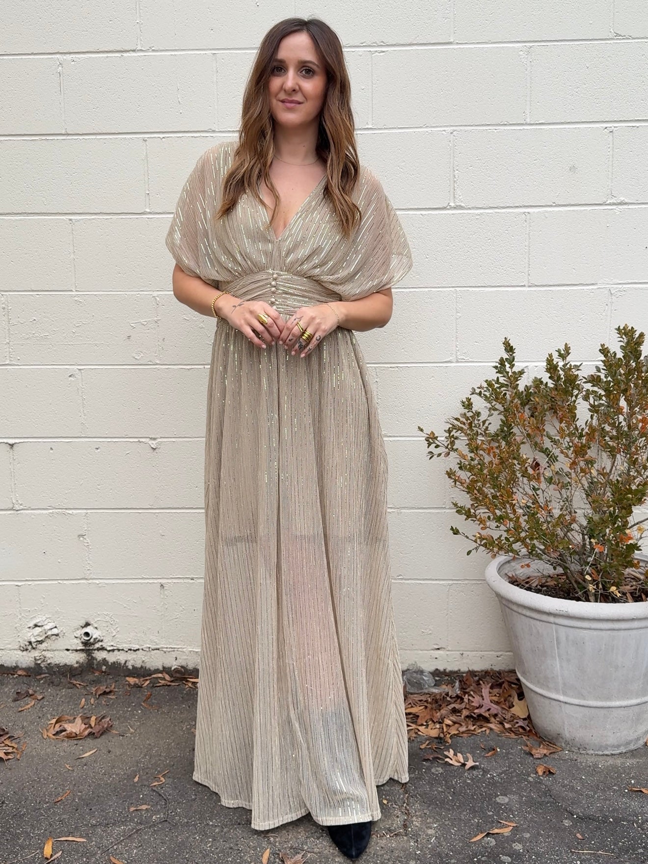 Dress Forum | Alaina Metallic Maxi Dress | Sweetest Stitch Boutique