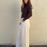 Aaron & Amber | Chana Wide Leg Jeans - Cream | Sweetest Stitch
