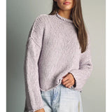 Miou Muse | Mandy Mock Neck Sweater - Lavender | Sweetest Stitch