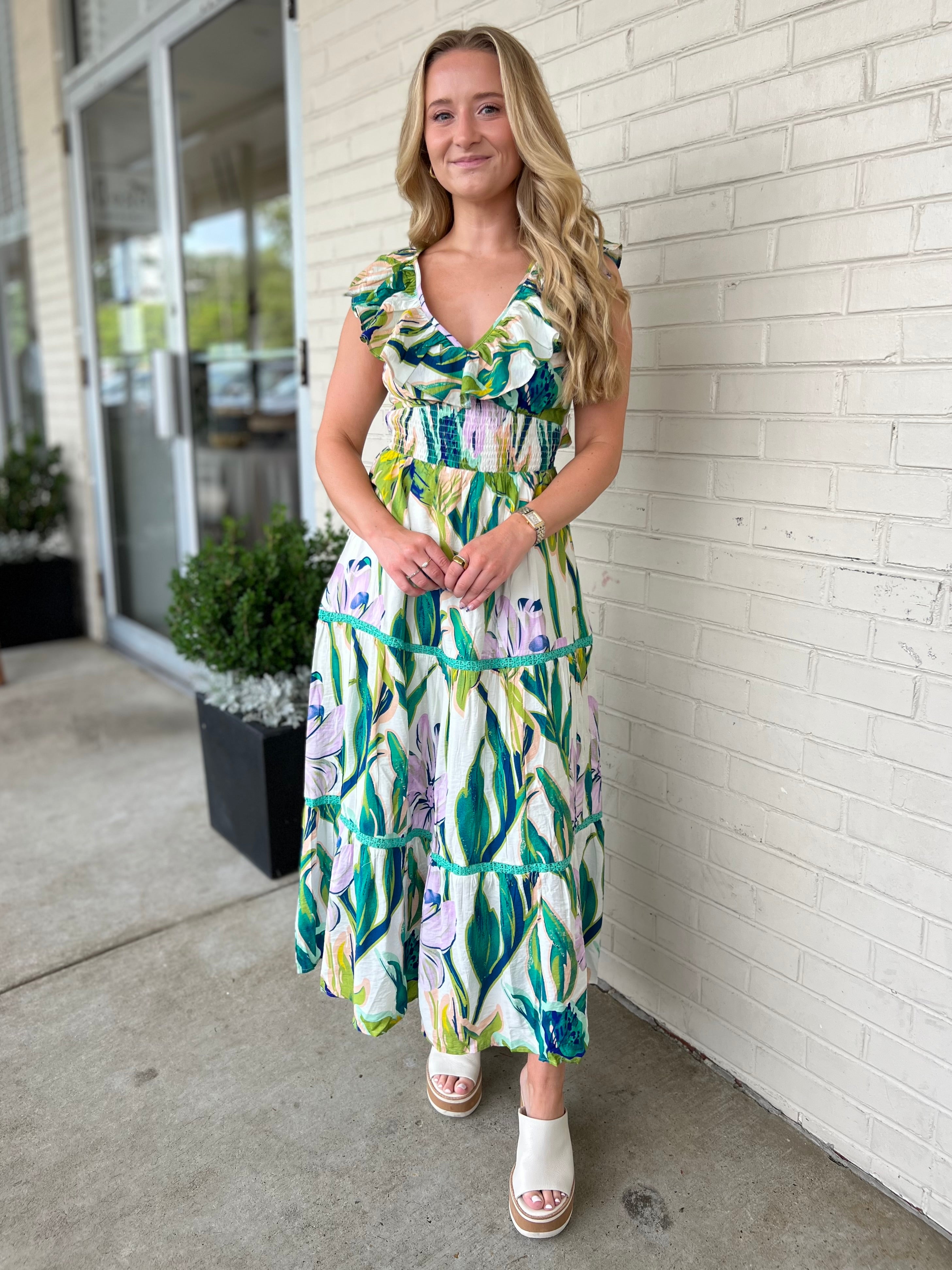 Fore | Skylar Floral Midi Dress | Sweetest Stitch Boutique Richmond