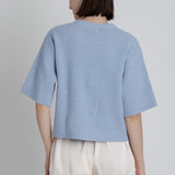 Aureum | Gemma Short Sleeve Cardigan Blue | Sweetest Stitch Boutique
