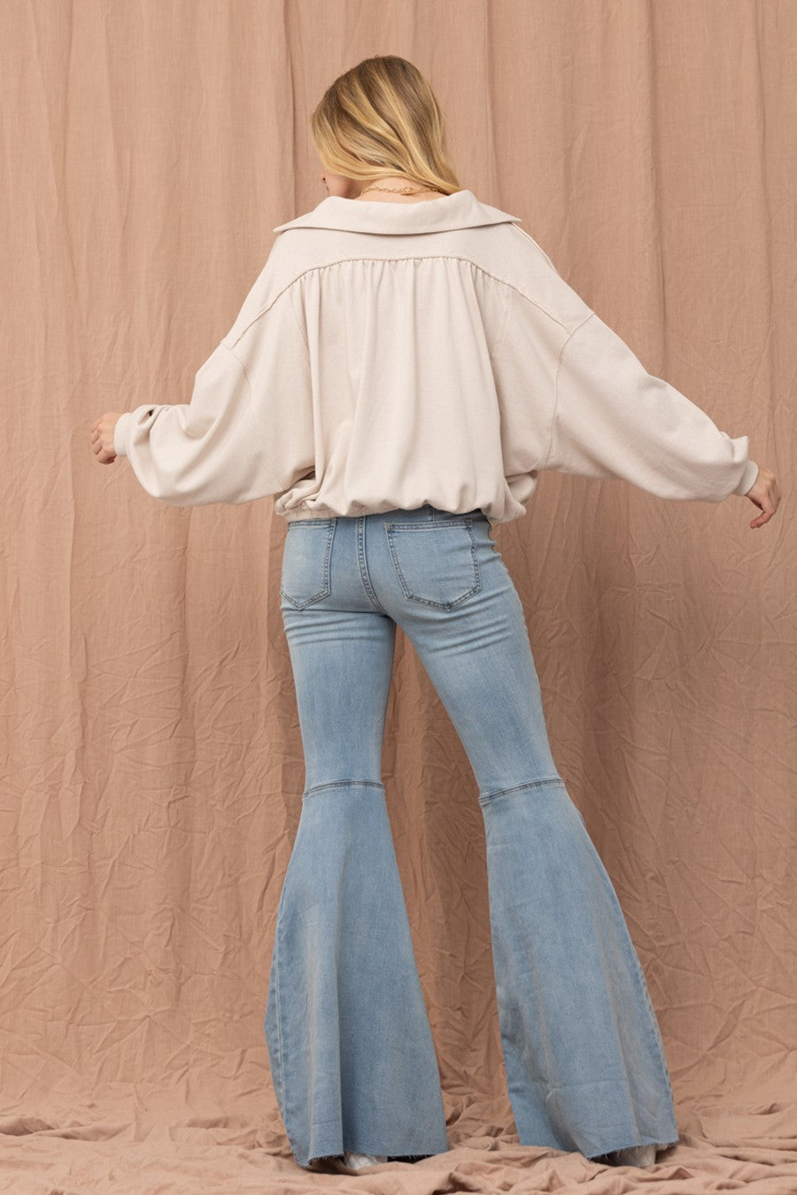 Illa Illa | Collared V-Neck Sweatshirt | Sweetest Stitch Boutique
