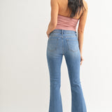Just Black Denim | Charlotte Cropped Flare Jeans | Sweetest Stitch
