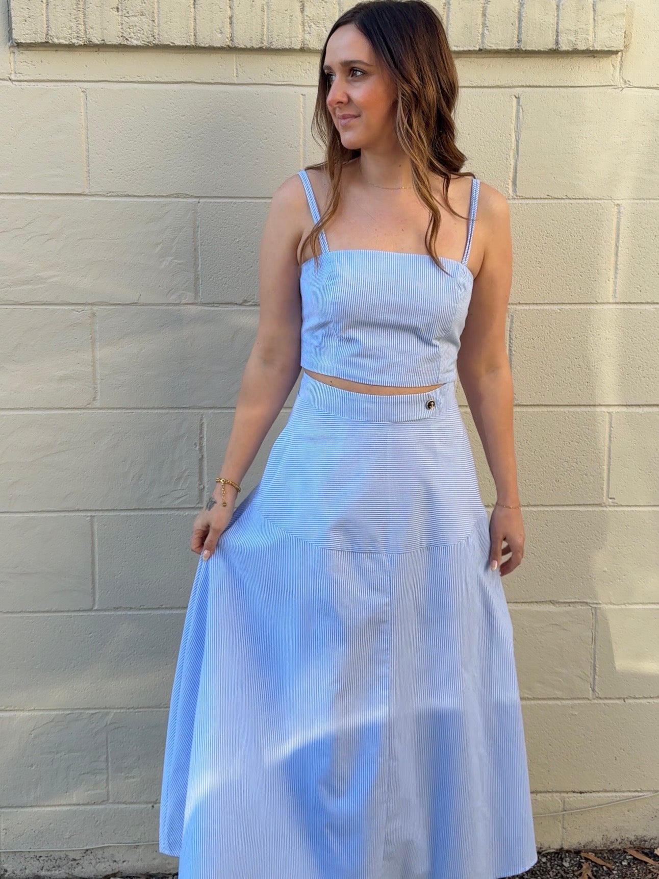 ASTR The Label | Liberty Striped Midi Skirt | Sweetest Stitch Boutique