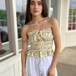 By Together | Everland Lemon Floral Tube Top | Sweetest Stitch
