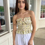 By Together | Everland Lemon Floral Tube Top | Sweetest Stitch