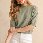 Miou Muse | Monica Short Sleeve Sweater | Sweetest Stitch Boutique