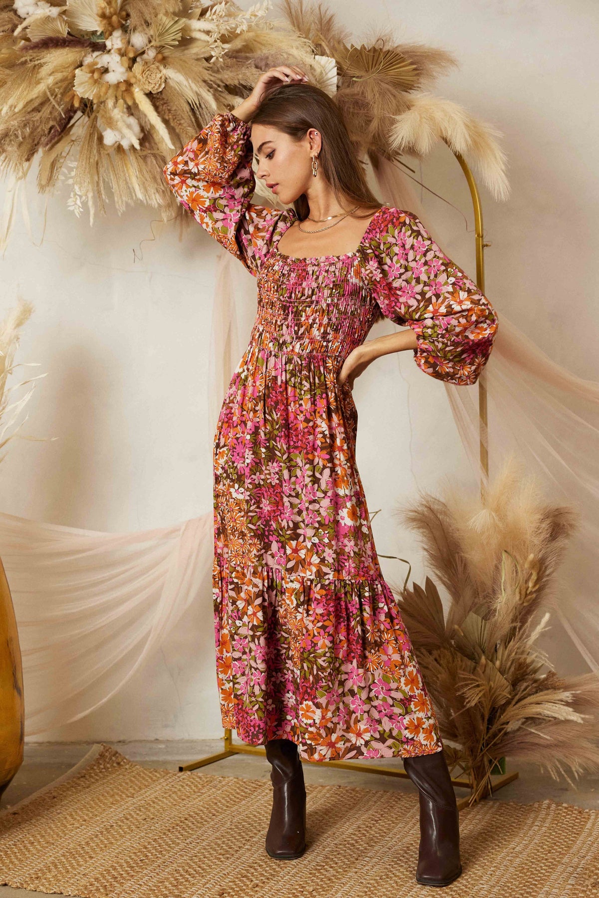 Endless Blu | Pink Floral Maxi Dress | Sweetest Stitch Boutique