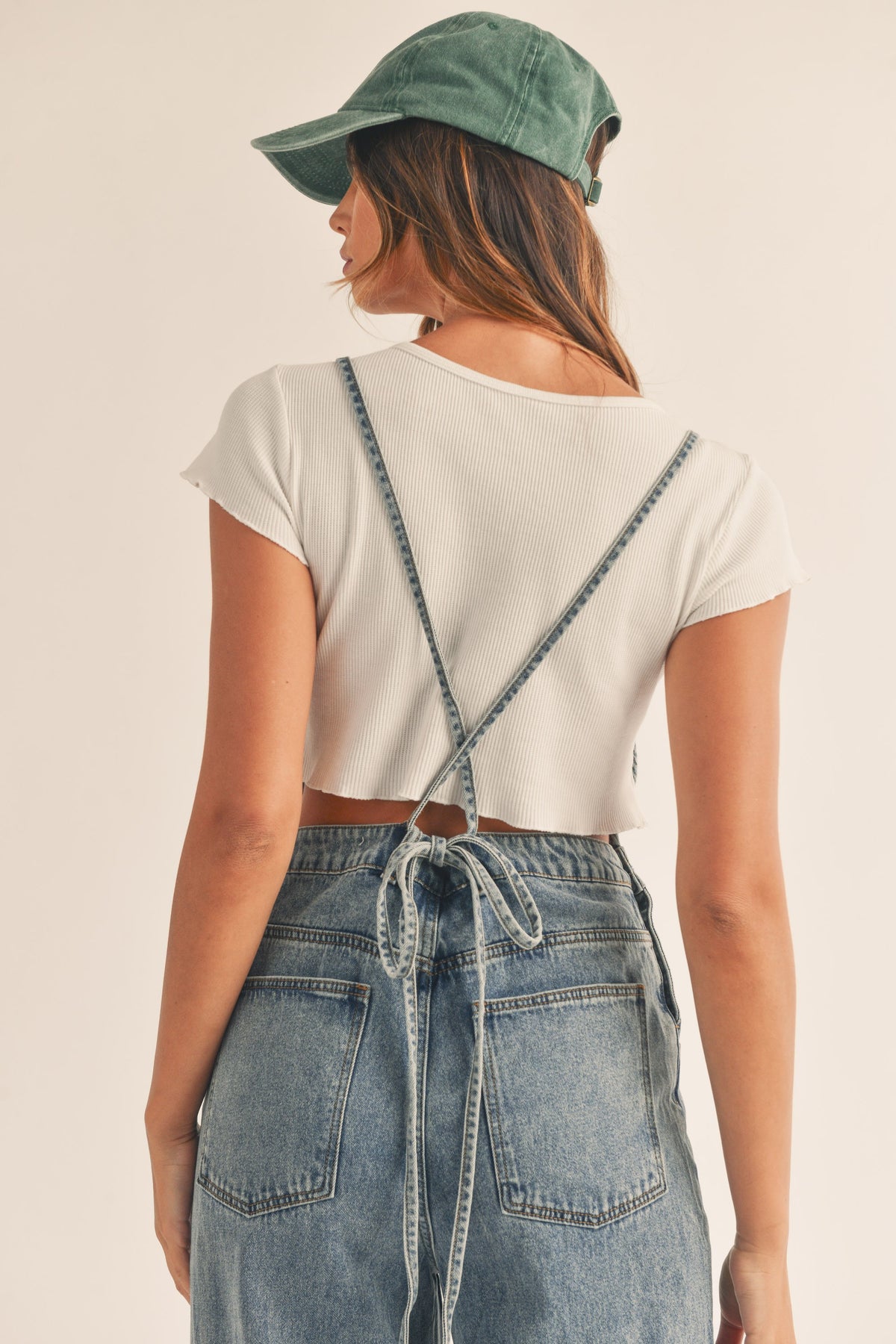 Mable Open Back Denim Jumpsuit | Sweetest Stitch Online Boutique