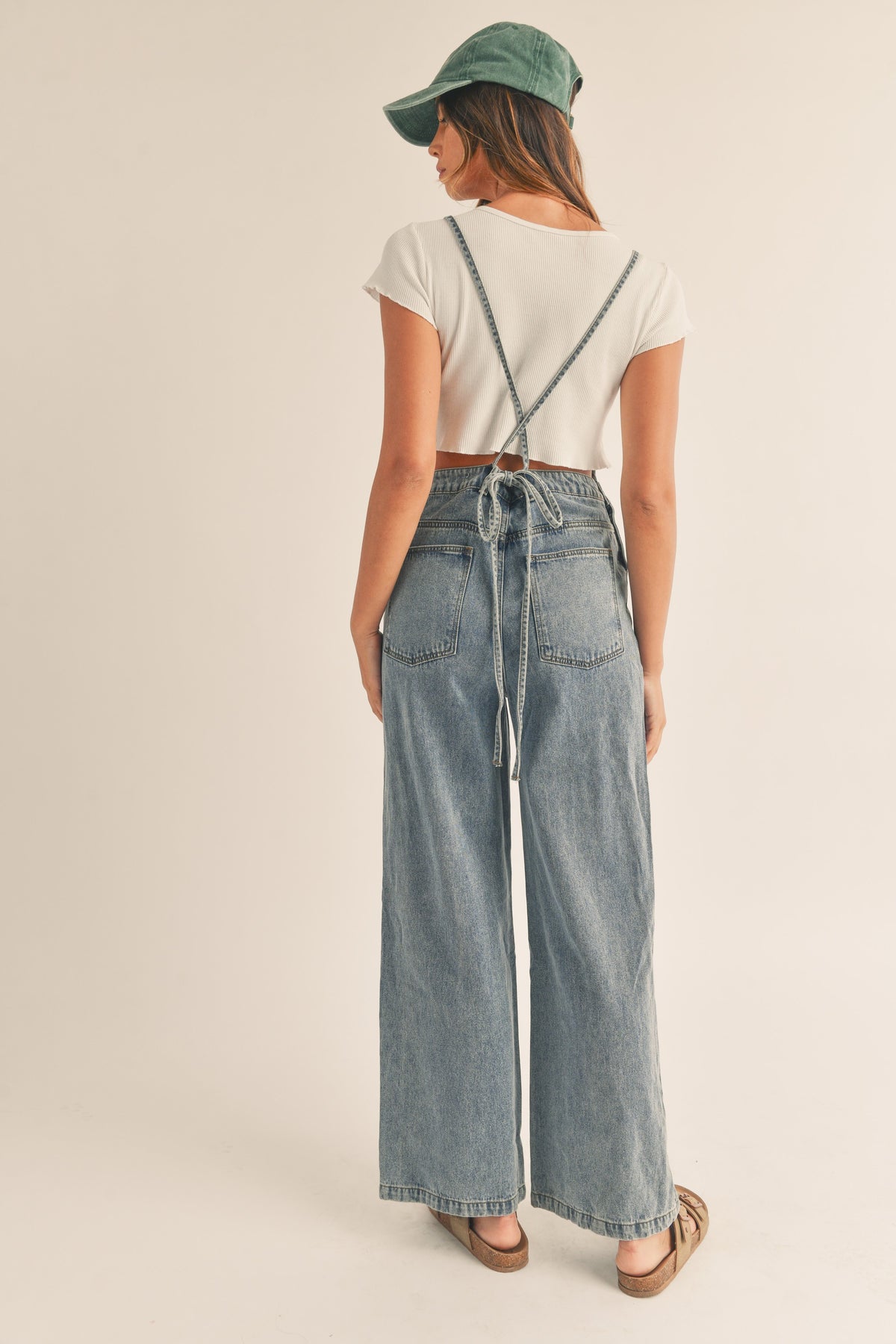 Mable Open Back Denim Jumpsuit | Sweetest Stitch Online Boutique