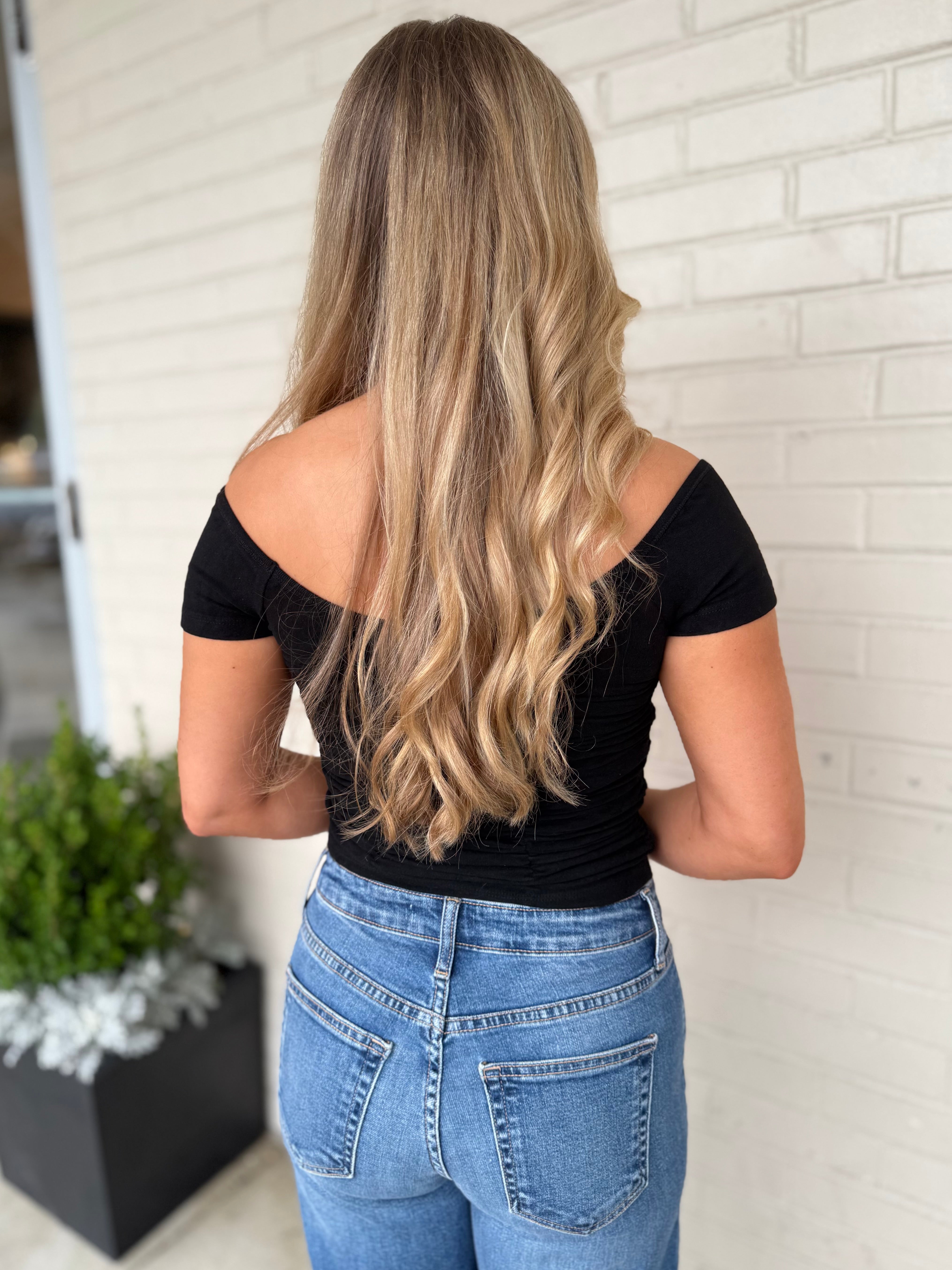 Olivaceous | Frensis Ruched Off Shoulder Top | Sweetest Stitch