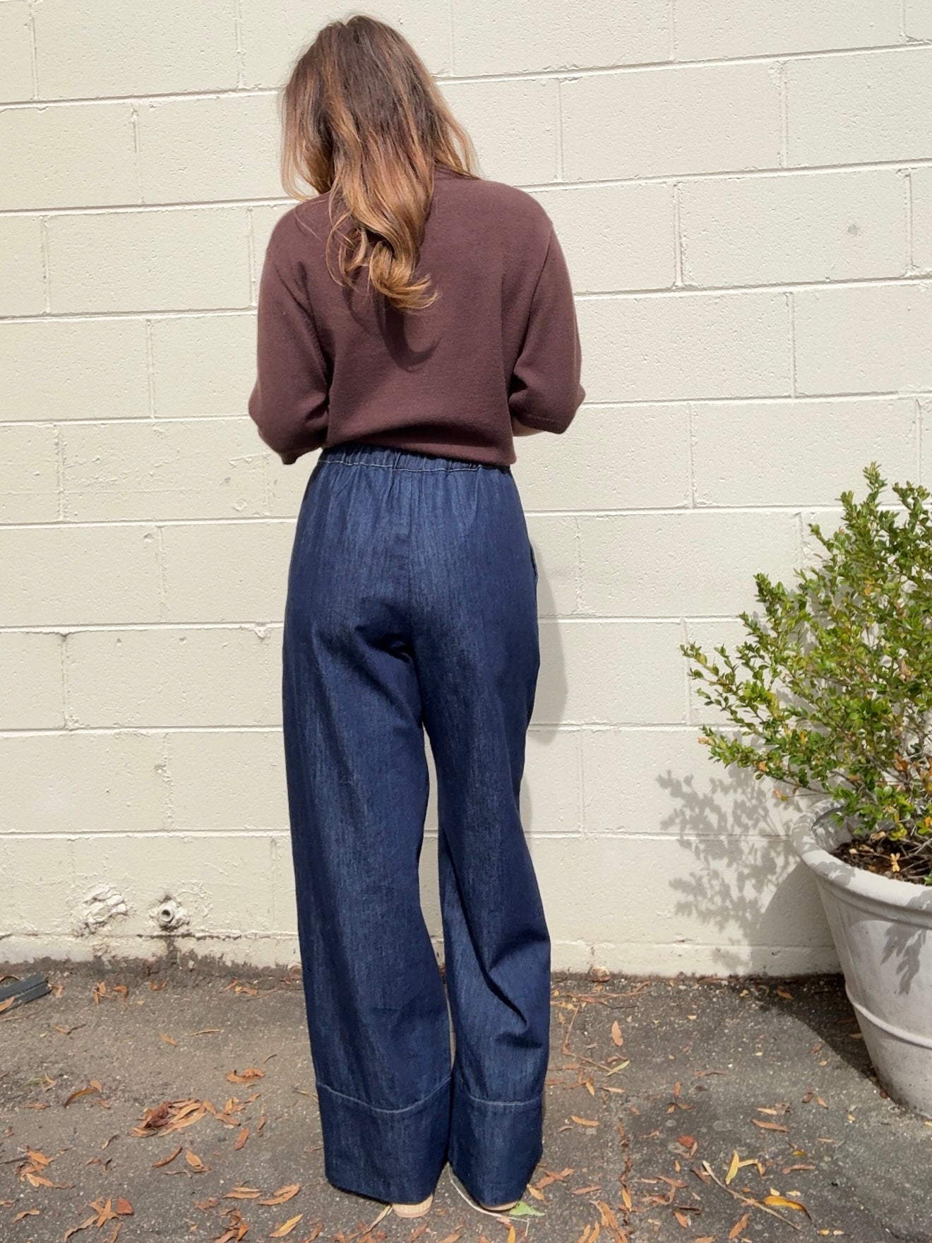 Crescent | Katie Wide Leg Denim Pants | Sweetest Stitch Boutique 