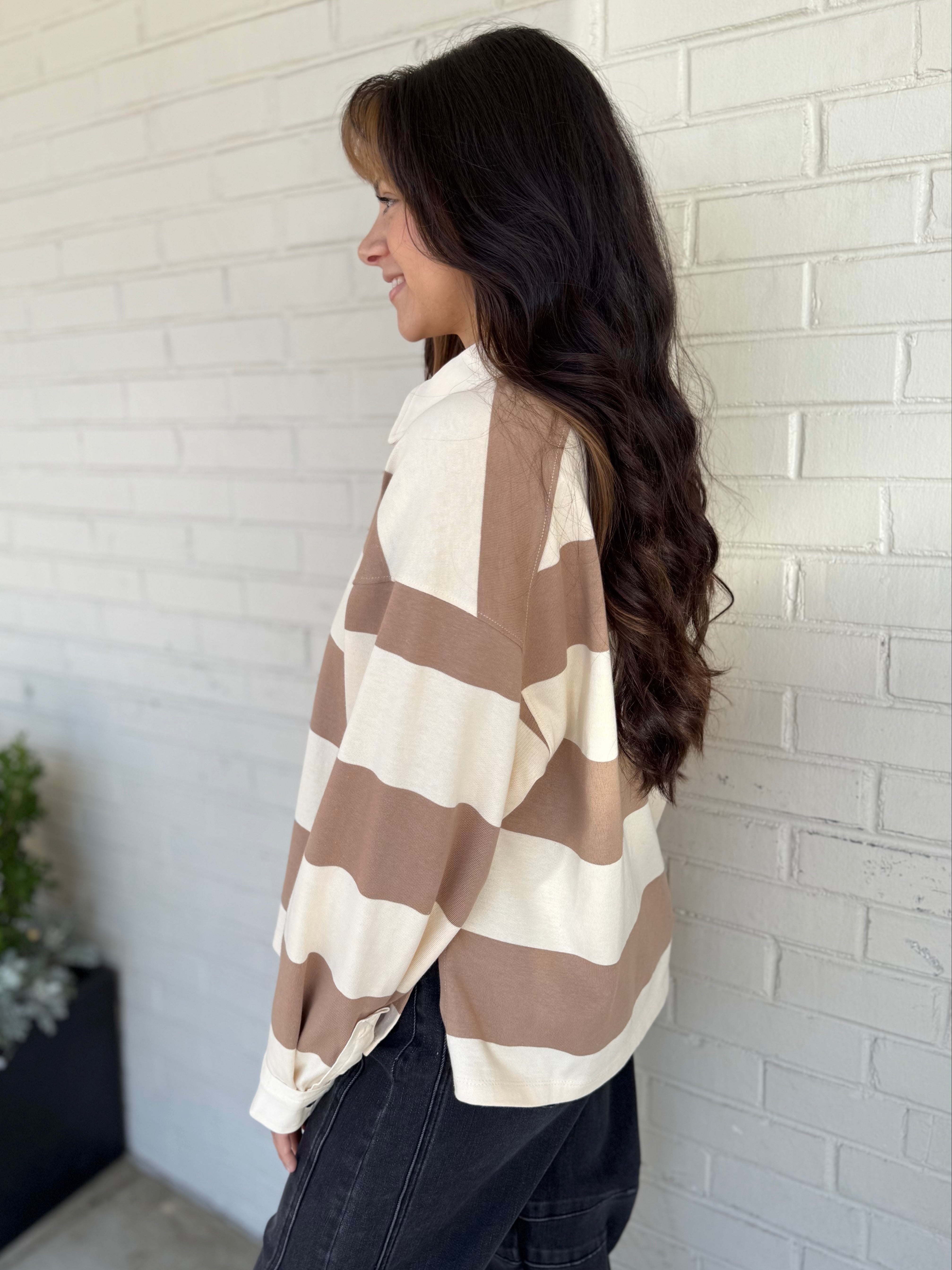 Miou Muse | Maeve Striped Rugby Top | Sweetest Stitch Boutique