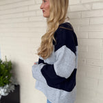 Aaron & Amber | Colorblock Collared Sweater | Sweetest Stitch
