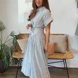Entro | Shirley Striped Midi Dress | Sweetest Stitch Boutique Richmond