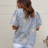 THML | Annalise Striped V-Neck Blouse | Sweetest Stitch Boutique