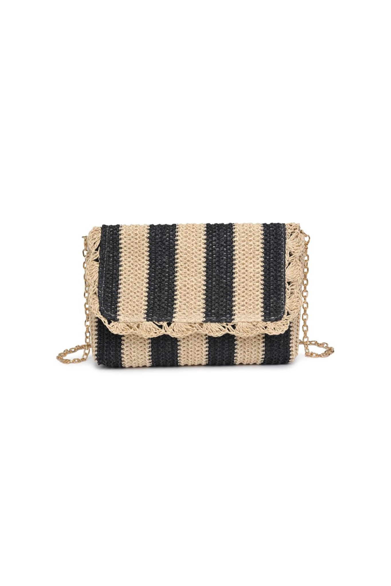 Urban Expressions | Winnie Striped Raffia Clutch | Sweetest Stitch