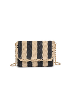 Urban Expressions | Winnie Striped Raffia Clutch | Sweetest Stitch